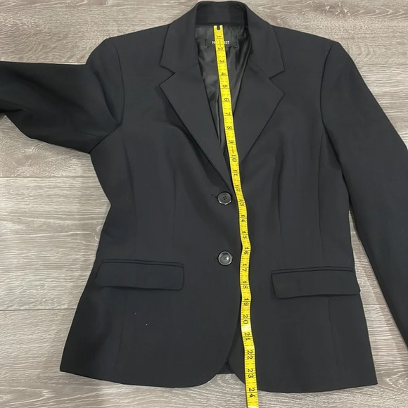 Nine West Two Button Suit Jacket Blazer Black Collared 2 - Picture 7 of 12